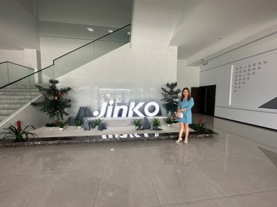 Visit Jinko factory, a solar cell production factory in Hefei, China.