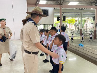 พิธีเข้ารับหมวกลูกเสือสำรอง ป.1