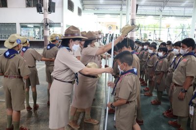 พิธีเข้าประจำกองลูกเสือ เนตรนารี สามัญ ป.4  