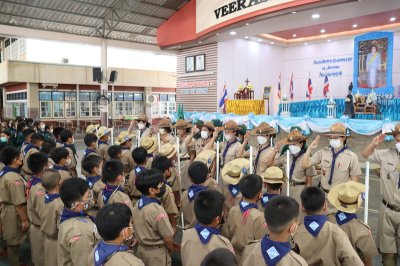 พิธีเข้าประจำกองลูกเสือ เนตรนารี สามัญ ป.4  