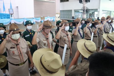 พิธีเข้าประจำกองลูกเสือ เนตรนารี สามัญ ป.4  