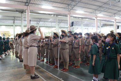 พิธีเข้าประจำกองลูกเสือ เนตรนารี สามัญ ป.4  