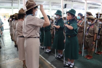 พิธีเข้าประจำกองลูกเสือ เนตรนารี สามัญ ป.4  