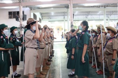 พิธีเข้าประจำกองลูกเสือ เนตรนารี สามัญ ป.4  