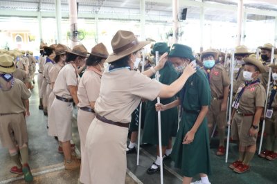 พิธีเข้าประจำกองลูกเสือ เนตรนารี สามัญ ป.4  