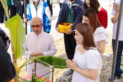 ภาพบรรยากาศพิธีบวงสรวง ลงเสาเอก เสาโท 2567