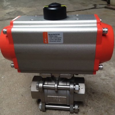 Ball Valve Stainless steel 316 3pc Pneumatic Actuator RAT Series 