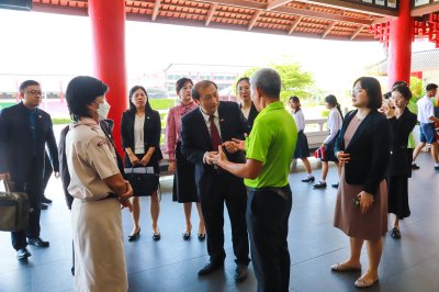 คณะผู้แทนศูนย์แลกเปลี่ยนและส่งเสริมความร่วมมือด้านภาษาจีนระหว่างประเทศเข้าเยี่ยมชมโรงเรียนวุฒิวิทยา 2