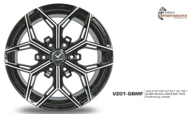 V-RACING VZ01 Gloss Black Machine Face