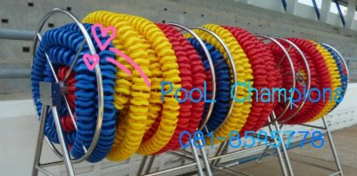 โรล ที่เก็บ ลู่ ทุ่น ตัด คลื่น สระว่ายน้ำ wheel roll lane rope line anti wave stainless