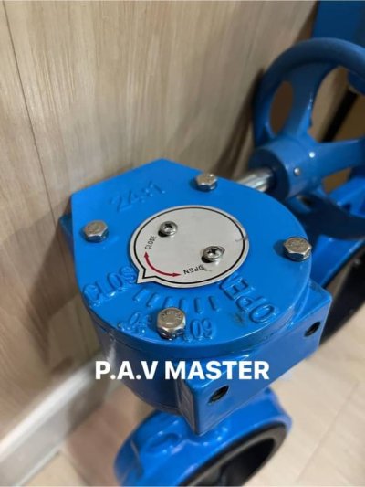 " ARITA " Cast Iron Wafer Type Butterfly Valve, Universal, Gear Operator