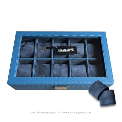 Watch Storage Box Oranizer กล่องนาฬิกา 10 เรือน งานดี วัสดุดี เกรดพรีเมี่ยม สวยหรู ดูแพง หมอนนิ่มใส่นาฬิกาไซส์ใหญ่ได้ถึง 55มม. มีกุญแจล็อค หมอน 2in1 หมอนนาฬิกาสำหรับคนข้อมือเล็ก มอบเป็นของขวัญได้ ของขวัญให้ผู้ชาย ของขวัญให้ลูกค้าวีไอพี ของขวัญวันเกิด ของข