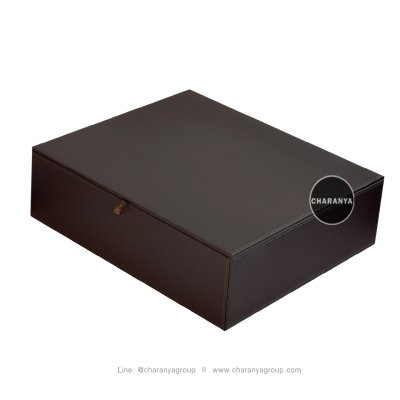Leather Premuim Box กล่องหนังใส่ของ กล่องใส่สินสอด กล่องใส่ของชำร่วย เกรดพรีเมี่ยม หุ้มหนัง PU และ กำมะหยี่อย่างดี