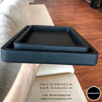 leather tray ถาดหนัง วางของ วางนาฬิกา เครื่องประดับ ใส่ขนม ใช่ในบ้าน คอนโด ร้านค้า โรงแรม รีสอร์ท สำนักงาน โชว์รูม คลินิค โรงพยาบาลเอกชน