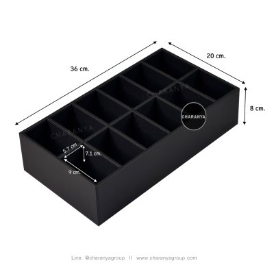 12 PIECE Necktie storage box ถาดลิ้นชัก ถาดเก็บของในตู้เสื้อผ้า กล่องใส่เนคไนค, กล่อง 12 ช่อง, กล่องเครื่องประดับ, กล่องใส่กิ๊บ, กล่องใส่เข็มกลัด