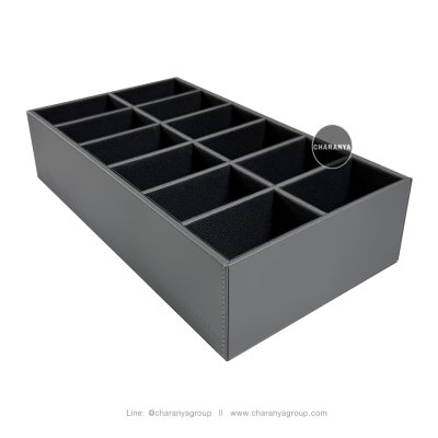 12 PIECE Necktie storage box ถาดลิ้นชัก ถาดเก็บของในตู้เสื้อผ้า กล่องใส่เนคไนค, กล่อง 12 ช่อง, กล่องเครื่องประดับ, กล่องใส่กิ๊บ, กล่องใส่เข็มกลัด