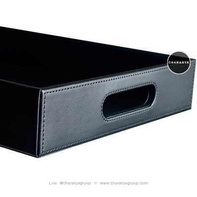 Leather Tray ถาดหนัง ถาดเสริฟ ถาดมีหูจับ ถาดใส่ของ ถาดใส่ขนม ถาดโรงแรม ถาดร้านอาหาร 