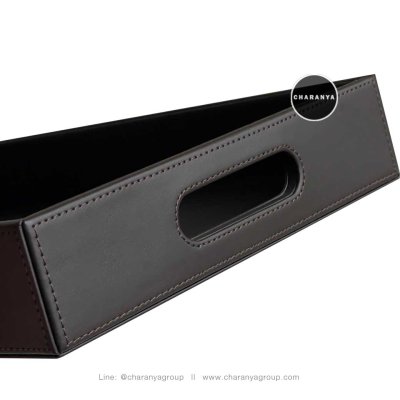Leather Tray ถาดหนัง ถาดเสริฟ ถาดมีหูจับ ถาดใส่ของ ถาดใส่ขนม ถาดโรงแรม ถาดร้านอาหาร 