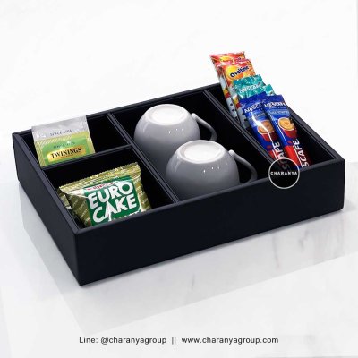 Leather Tray ถาดหนัง ถาดแบ่งช่อง ใส่ของอเนกประสงค์ ถาดใส่ชุดกาแฟ ถาดจัดชุดกาแฟ ถาดในห้องพักโรงแรม ถาดโรงแรม ถาดใส่ของห้องVIP ถาดใส่อาหารว่าง ถาดใส่ขนม ถาดลิ้นชัก ถาดใส่เข็มขัด ถาดใส่ตู้เสื้อผ้า ถาดใส่ลิ้นชักถาดใส่เครื่องแต่งกาย ถาดใส่เครื่องประดับ
