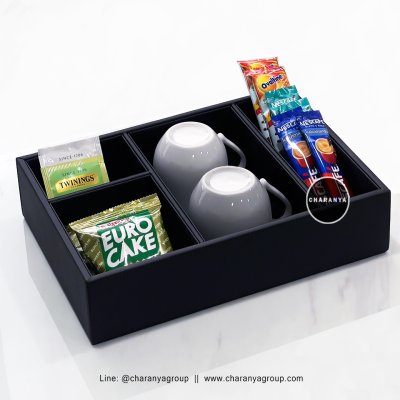 Leather Tray ถาดหนัง ถาดแบ่งช่อง ใส่ของอเนกประสงค์ ถาดใส่ชุดกาแฟ ถาดจัดชุดกาแฟ ถาดในห้องพักโรงแรม ถาดโรงแรม ถาดใส่อาหารว่าง ถาดใส่ขนม ถาดลิ้นชัก ถาดใส่ของห้องผู้ป่วยใน ถาดใส่ของวอร์ดโรงพยาบาล ถาดจัดเบรคในโรงแรม