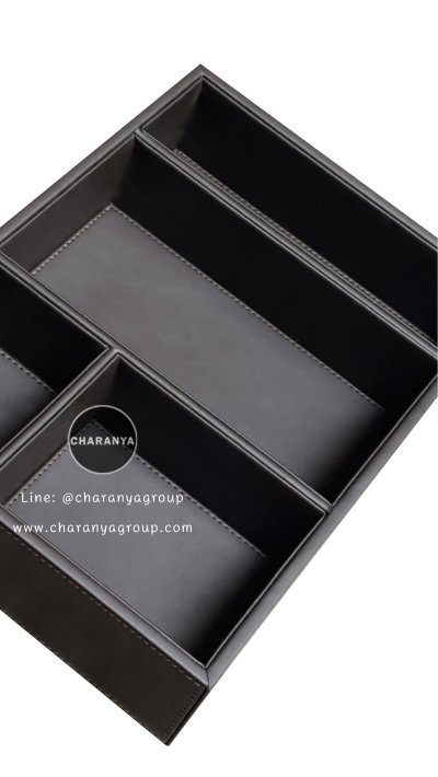 Leather Tray ถาดหนัง ถาดแบ่งช่อง ใส่ของอเนกประสงค์ ถาดใส่ชุดกาแฟ ถาดจัดชุดกาแฟ ถาดในห้องพักโรงแรม ถาดโรงแรม ถาดใส่ของห้องVIP ถาดใส่อาหารว่าง ถาดใส่ขนม ถาดลิ้นชัก ถาดใส่เข็มขัด ถาดใส่เครื่องแต่งกาย ถาดใส่เครื่องประดับ