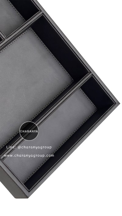 Leather Tray ถาดหนัง ถาดแบ่งช่อง ใส่ของอเนกประสงค์ ถาดใส่ชุดกาแฟ ถาดจัดชุดกาแฟ ถาดในห้องพักโรงแรม ถาดโรงแรม ถาดใส่ของห้องVIP ถาดใส่อาหารว่าง ถาดใส่ขนม ถาดลิ้นชัก ถาดใส่เข็มขัด ถาดใส่เครื่องแต่งกาย ถาดใส่เครื่องประดับ