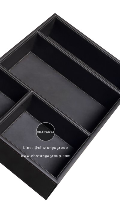 Leather Tray ถาดหนัง ถาดแบ่งช่อง ใส่ของอเนกประสงค์ ถาดใส่ชุดกาแฟ ถาดจัดชุดกาแฟ ถาดในห้องพักโรงแรม ถาดโรงแรม ถาดใส่ของห้องVIP ถาดใส่อาหารว่าง ถาดใส่ขนม ถาดลิ้นชัก ถาดใส่เข็มขัด ถาดใส่เครื่องแต่งกาย ถาดใส่เครื่องประดับ