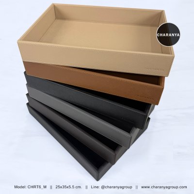 leather tray ถาดหนัง เกรดอย่างดี A พรีเมี่ยม สวยประณีต วางของ ใส่ของ ใส่ขนม จัดระเบียบ ใส่ผ้าเช็ดหน้า ผ้าเช็ดมือ ผ้าขนหนู ใส่เครื่องสำอาง น้ำหอม