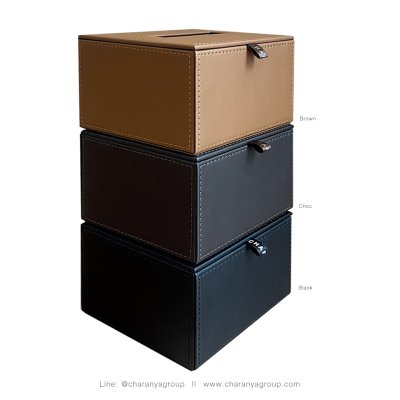 Pop-up Tissue Paper Box กล่องทิชชู่ป๊อปอัพ กล่องทิชชู่โรงแรม งานสวย วัสดุดี งานเกรดพรีเมี่ยม  กันฝุ่น กันละอองน้ำได้ดี ทำความสะอาดง่าย Tel: 093-6699642  Line: @charanyagroup