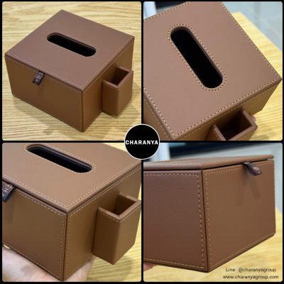 กล่องทิชชู่ป๊อปอัพ มีที่ใส่ไม้จิ้มฟัน กล่องกระดาษทิชชู่ กล่องทิชชู่ร้านอาหาร กล่องทิชู่โรงแรม งานสวย วัสดุดี งานเกรดพรีเมี่ยม  กันฝุ่น กันละอองน้ำได้ดี ทำความสะอาดง่าย กล่องทิชชู่หนัง Tissue Paper Box 