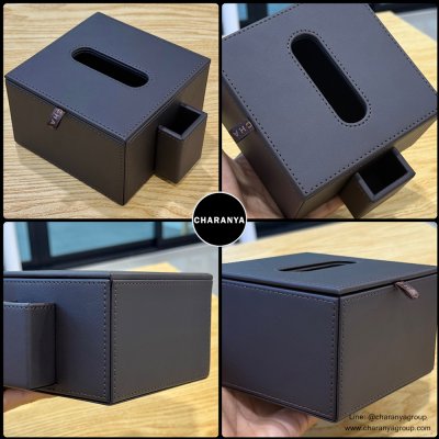 กล่องทิชชู่ป๊อปอัพ มีที่ใส่ไม้จิ้มฟัน กล่องกระดาษทิชชู่ กล่องทิชชู่ร้านอาหาร กล่องทิชู่โรงแรม งานสวย วัสดุดี งานเกรดพรีเมี่ยม  กันฝุ่น กันละอองน้ำได้ดี ทำความสะอาดง่าย กล่องทิชชู่หนัง Tissue Paper Box 