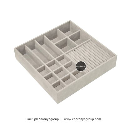Velvet Jewelry Tray ถาดกำมะหยี่ ถาดเครื่องประดับ ถาดเครื่องประดับในลิ้นชัก ถาดใส่ไอซ์แลนด์ สั่งทำถาดใส่เครื่องประดับ