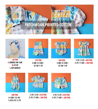 PRICE AND SIZE CHART