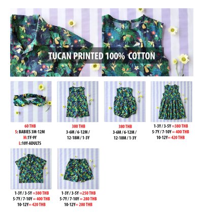 PRICE AND SIZE CHART