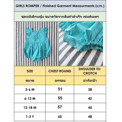 PRICE AND SIZE CHART