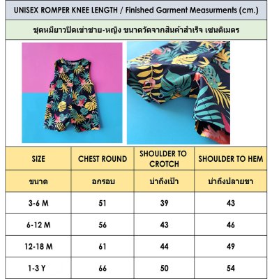 PRICE AND SIZE CHART