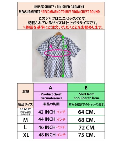 PRICE AND SIZE CHART