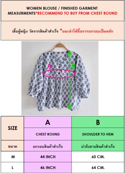 PRICE AND SIZE CHART