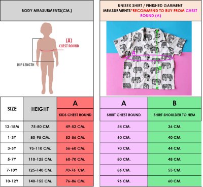 PRICE AND SIZE CHART 25/26