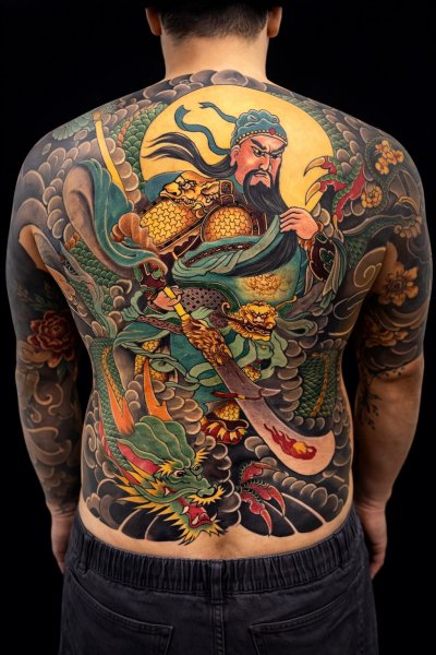 งานสักเต็มหลัง