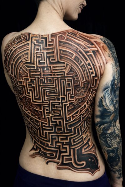 งานสักเต็มหลัง