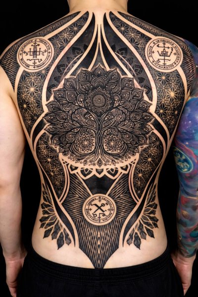 งานสักเต็มหลัง