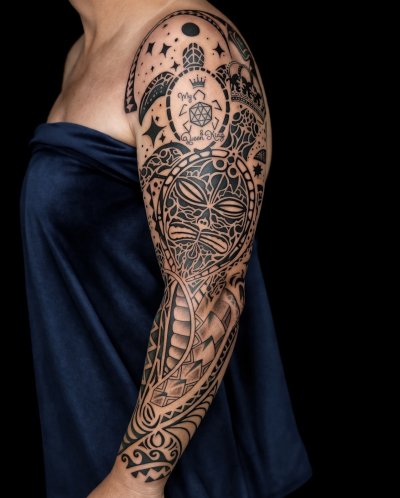 Tribal & Maori Tattoo Pattaya | Polynesian Sleeve & Custom Design