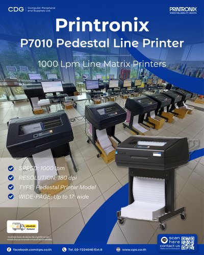 Printronix P7010 Pedestal Line Printer - 1,000 Lpm