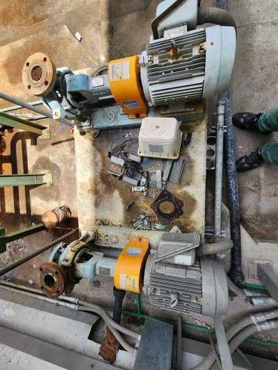 Overhaul pump cooling tower