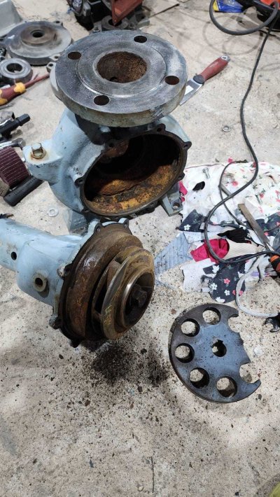 Overhaul pump cooling tower