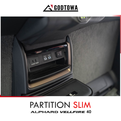 PARTITION SLIM – ฉากกั้นห้องโดยสารสุดบางเฉียบ สำหรับ ALPHARD / VELLFIRE 40 (2024 ขึ้นไป)