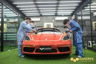 รีวิวขัดฟื้นฟูสภาพสีรถ PORSCHE 718