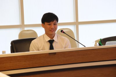 ภาพบรรยากาศการสัมภาษณ์คัดเลือกนักศึกษาทุนประจำปี 2568