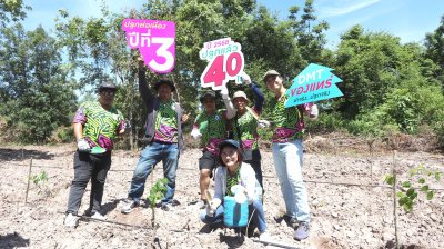 โครงการปลูกป่า ลดภาวะโลกร้อนปี 3 ณ ป่าชุมชนบ้านหนองปลิง ตำบลทุ่งกระบ่ำ อำเภอเลาขวัญ จังหวัดกาญจนบุรี